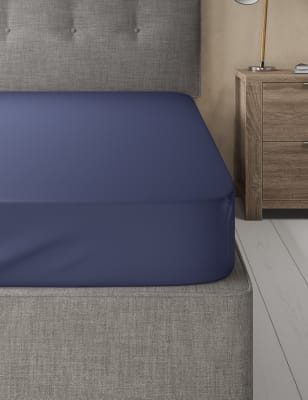 

Sábana bajera de percal de cuidado fácil - Medium Navy, Medium Navy