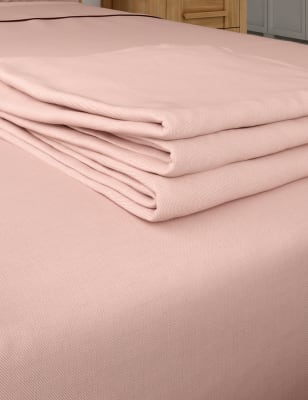 

Easycare Percale Flat Sheet - Medium Pink, Medium Pink