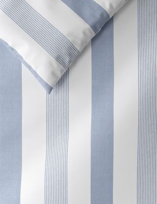 M&S Hadley Pure Cotton Striped Bedding Set