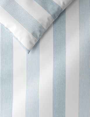 M&S Hadley Pure Cotton Striped Bedding Set