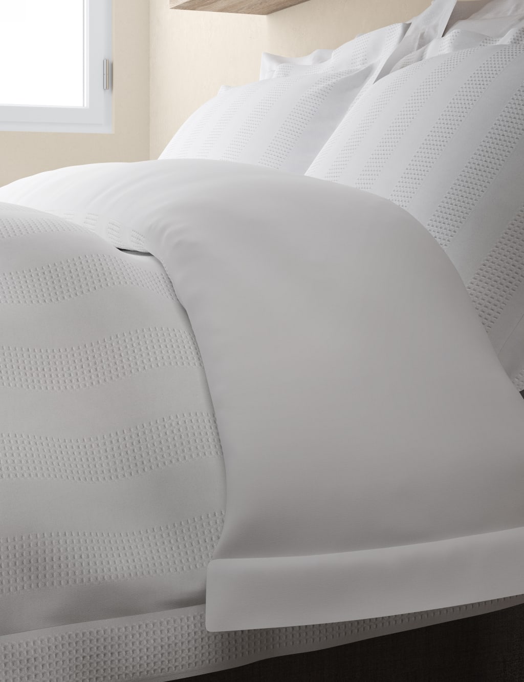 Pure Cotton Striped Waffle Bedding Set image 2