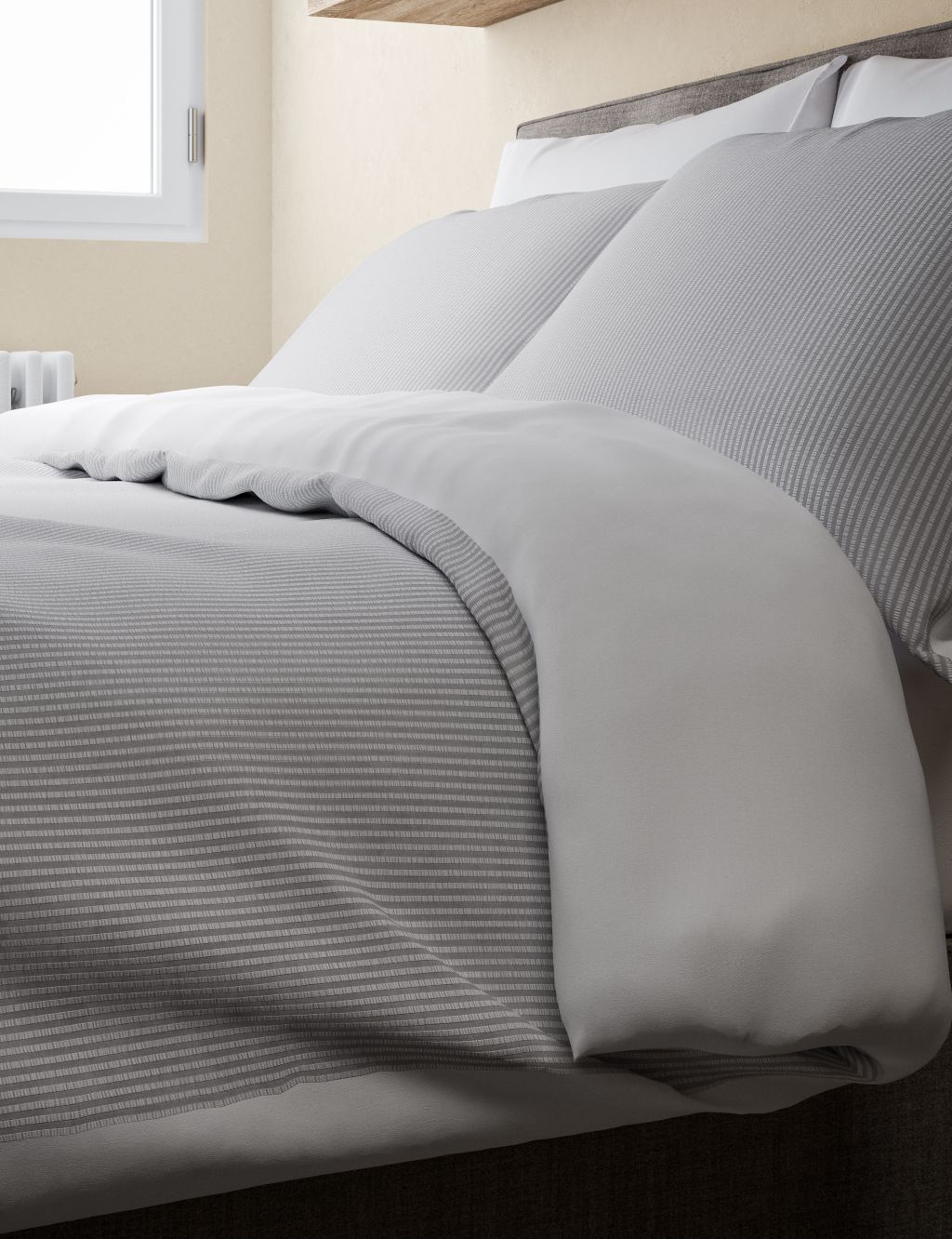Pure Cotton Striped Seersucker Bedding Set image 3