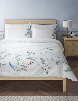Botanical Embroidered Bedding Set Bedding Sets Marks And