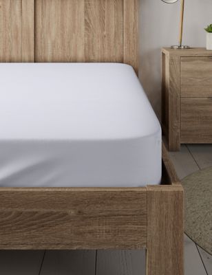 

Percale 300 Thread Count Fitted Sheet - White, White