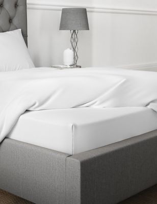 

Percale 300 Thread Count Deep Fitted Sheet - White, White