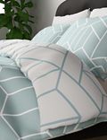 Parure de lit en coton mélangé à motif géométrique