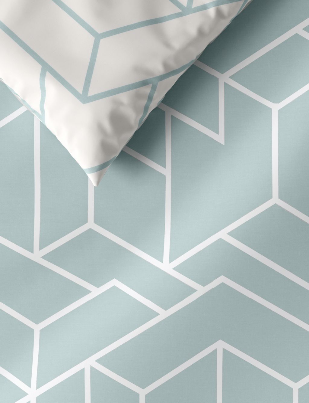 Cotton Blend Geometric Bedding Set image 2