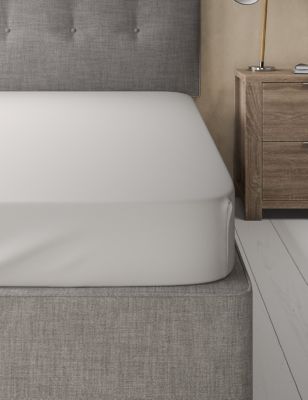 Egyptian Cotton 400 Thread Count Sateen Fitted Sheet - Pearl Grey, Pearl Grey