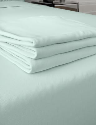 

M&S Collection Egyptian Cotton Sateen 400 Thread Count Flat Sheet - Duck Egg, Duck Egg