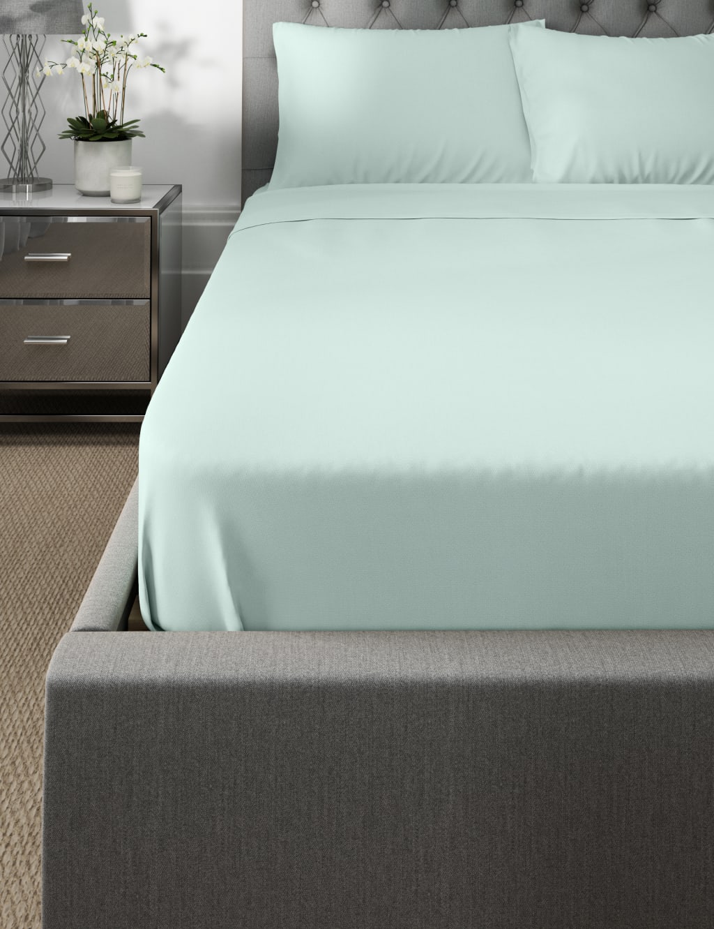 Egyptian Cotton Sateen 400 Thread Count Flat Sheet image 3