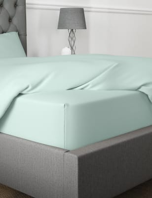 

Egyptian Cotton 400 Thread Count Extra Deep Fitted Sheet - Duck Egg, Duck Egg
