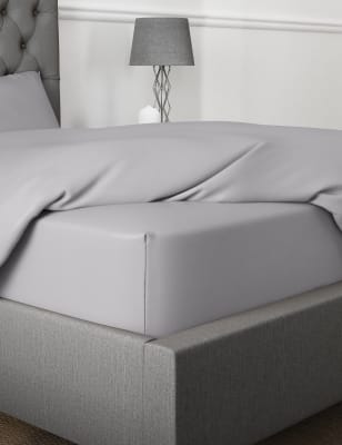 

M&S Collection Egyptian Cotton 400 Thread Count Extra Deep Fitted Sheet - Ash Grey, Ash Grey