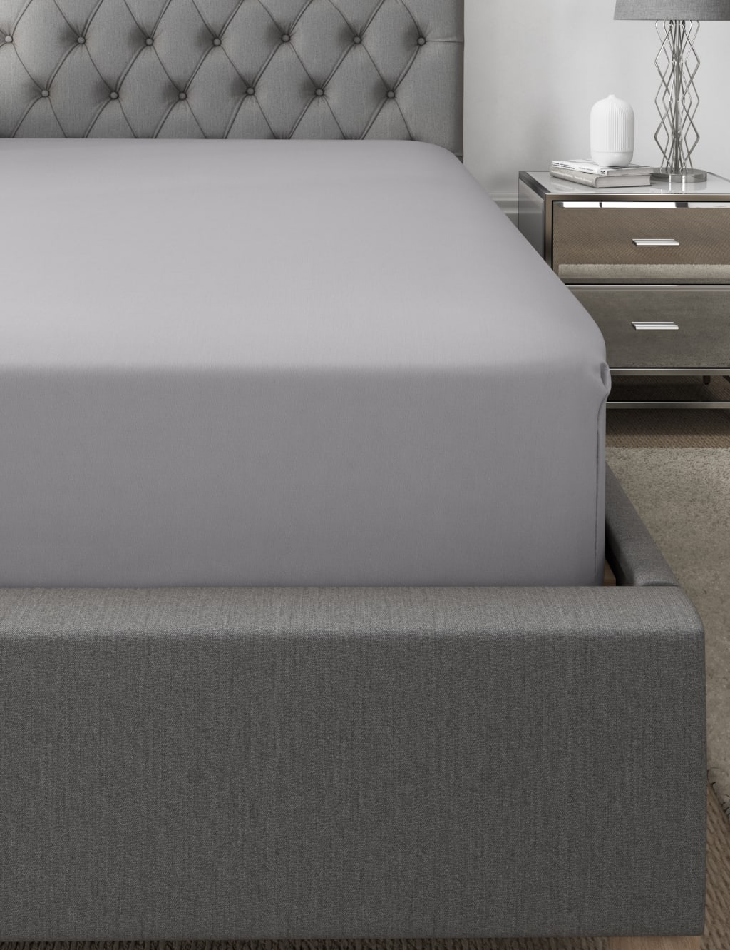 Egyptian Cotton 400 Thread Count Extra Deep Fitted Sheet image 2