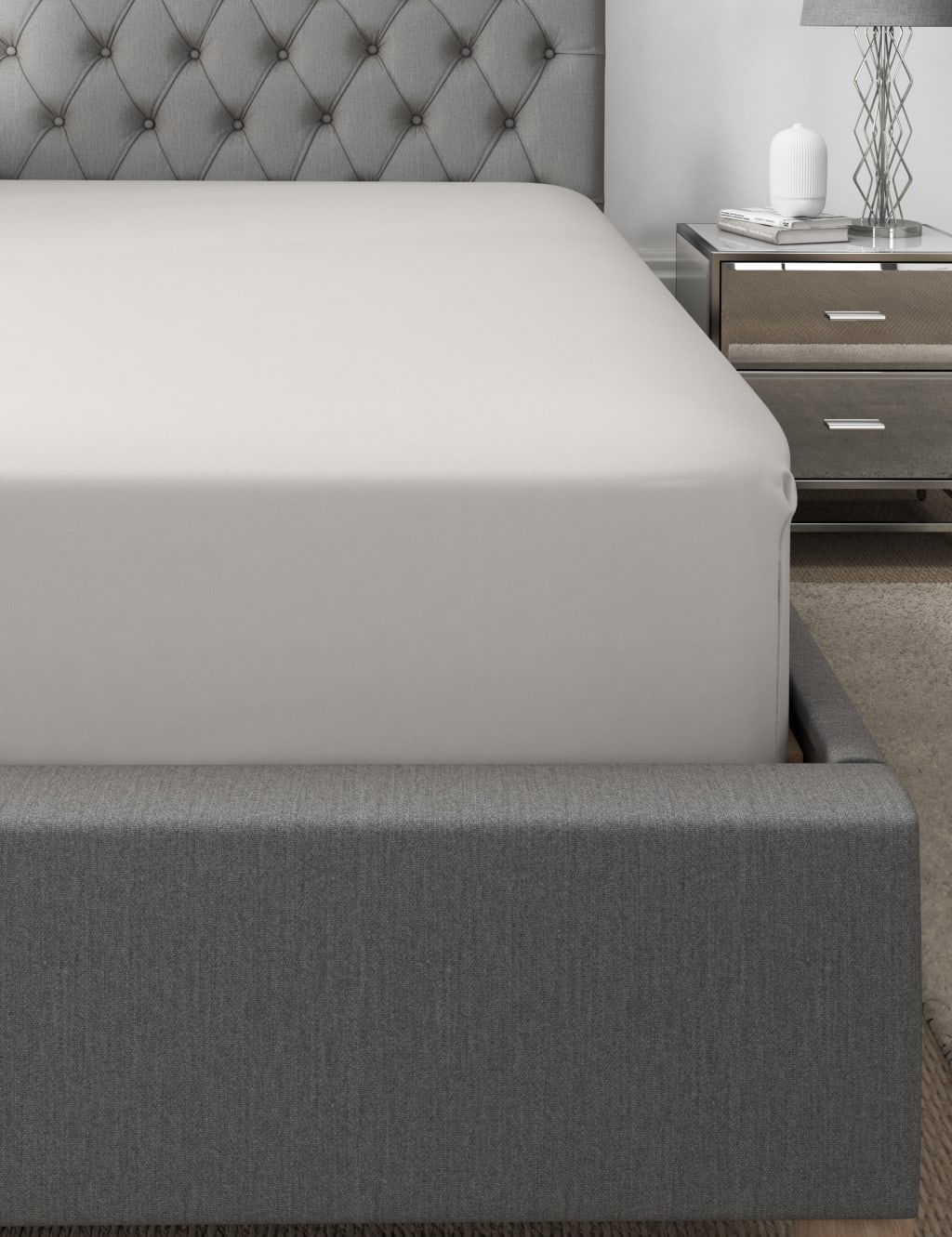 Egyptian Cotton 400 Thread Count Extra Deep Fitted Sheet image 2