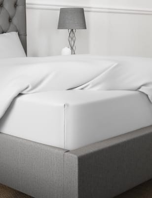 

M&S Collection Extra tief geschnittenes Spannbettlaken aus ägyptischer Baumwolle (Fadenzahl 400) - White, White