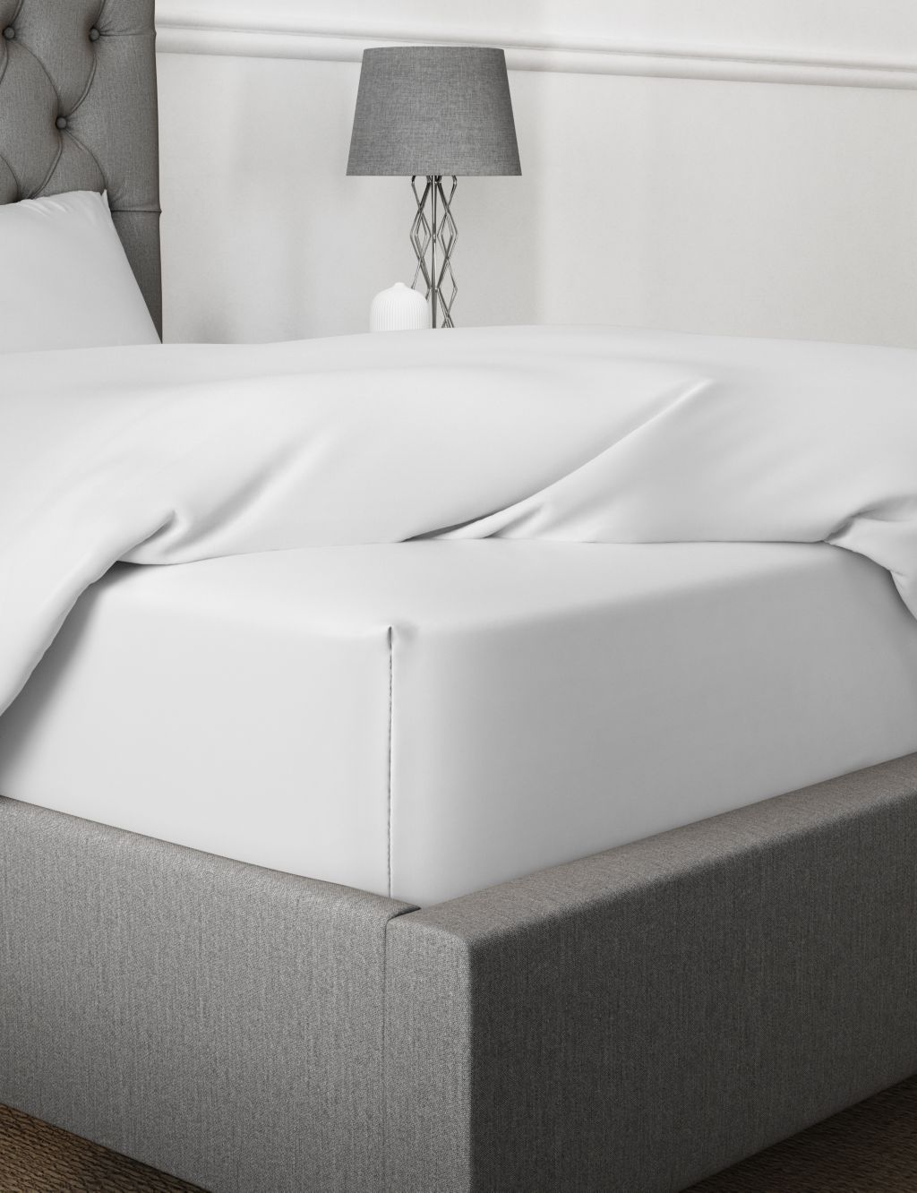 Egyptian Cotton 400 Thread Count Extra Deep Fitted Sheet image 1