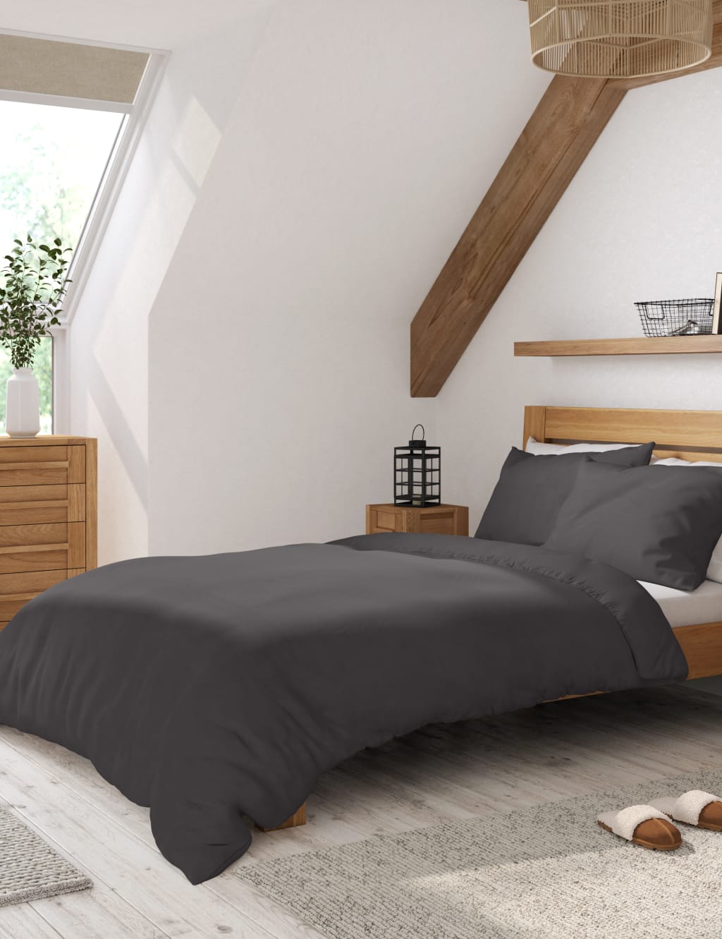 Bamboo Cotton Blend Sateen Duvet Cover image 4