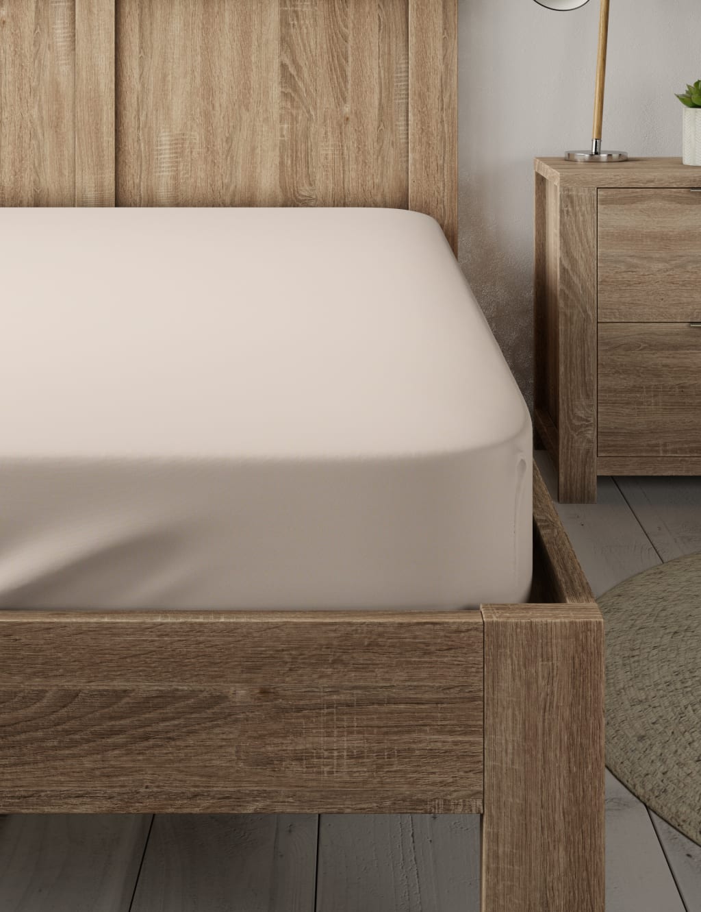 Bamboo Cotton Blend Sateen Fitted Sheet image 1