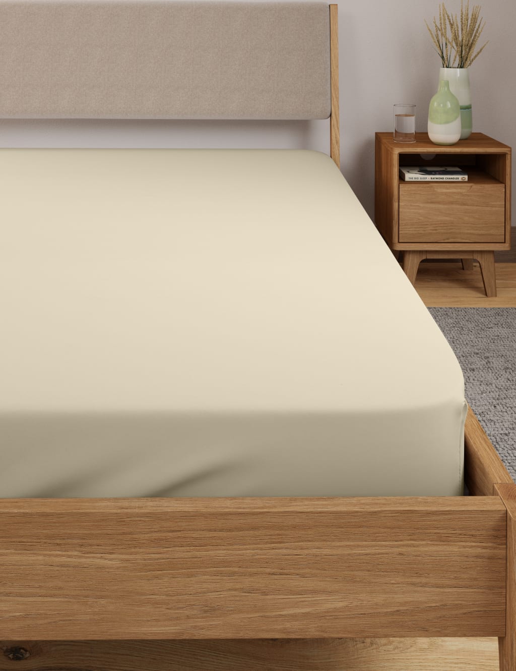 Bamboo Cotton Blend Sateen Fitted Sheet image 2