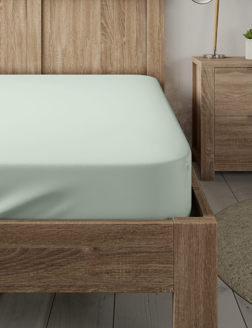 Bamboo Cotton Blend Sateen Fitted Sheet image 1