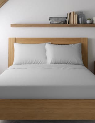 

M&S Collection Pack de 2 fundas de almohada con algodón de bambú satinadas - Piedra, Piedra