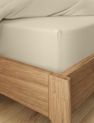 

M&S Collection Sábana bajera profunda satinada con algodón de bambú - Cream, Cream