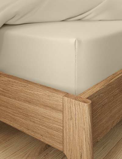 Bamboo Cotton Blend Sateen Deep Fitted Sheet