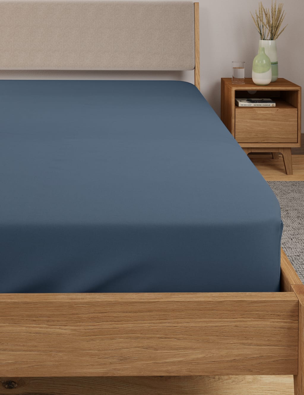 Bamboo Cotton Blend Sateen Deep Fitted Sheet image 2
