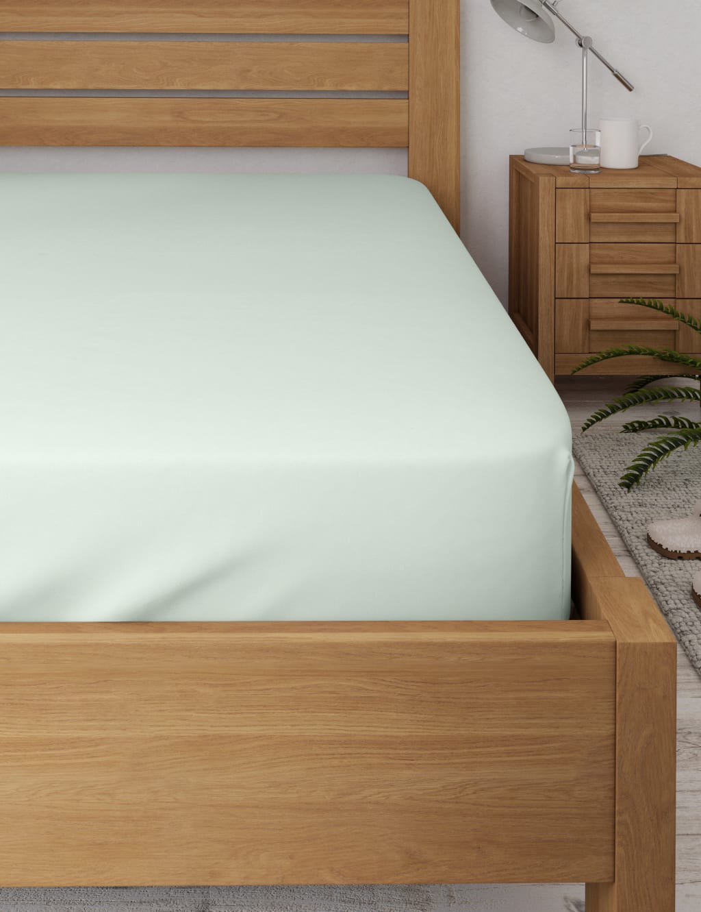 Bamboo Cotton Blend Sateen Deep Fitted Sheet image 2