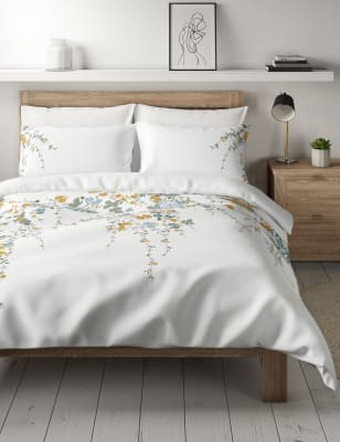 

Pure Cotton Blossom Embroidered Bedding Set - White Mix, White Mix