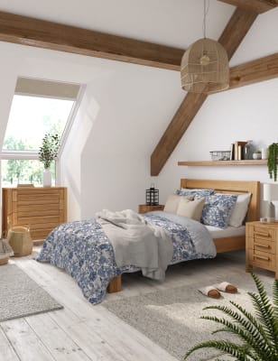 

Bettwäscheset aus reiner Baumwolle mit Blumenmuster - Blue Mix, Blue Mix