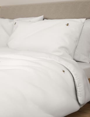 

Ropa de cama 100% algodón con bordado de abejas - White Mix, White Mix