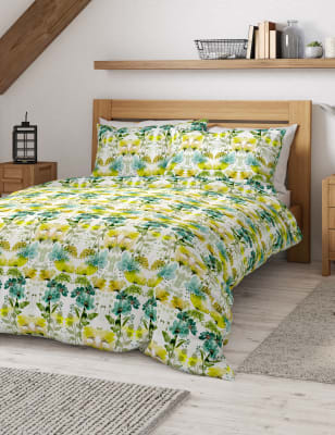 

Pure Cotton Floral Bedding Set - White Mix, White Mix