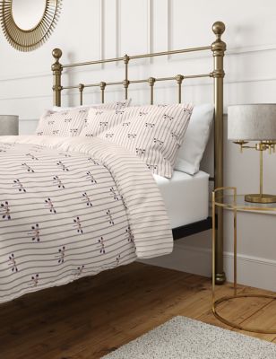 M&S Cotton Rich Striped Bedding Set
