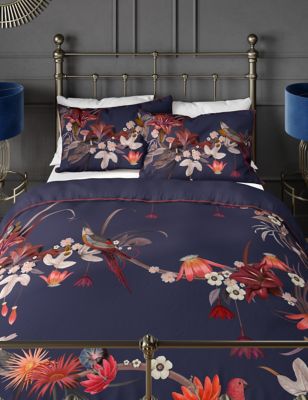 M&S Pure Cotton Floral Bedding Set