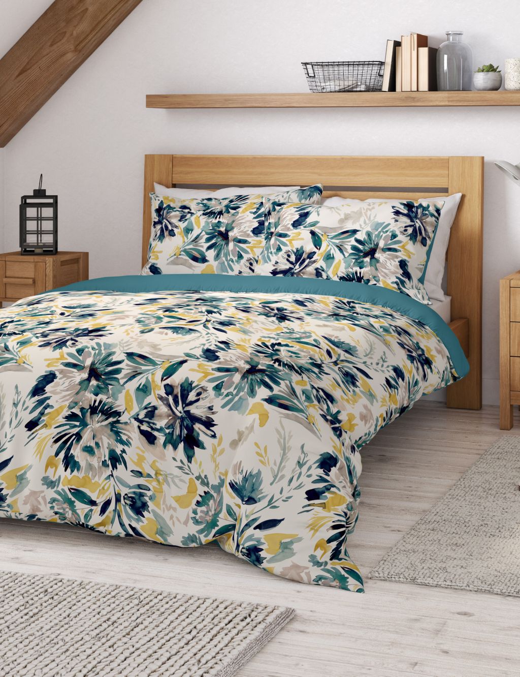 Pure Cotton Watercolour Floral Bedding Set image 2