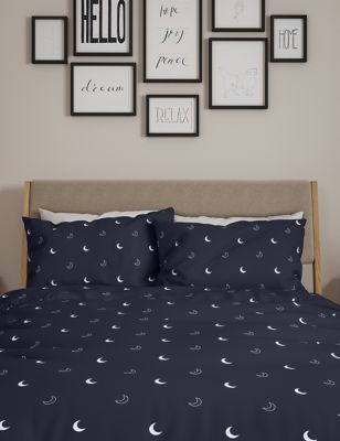 

2 Pack Cotton Blend Moon Bedding Sets - Navy, Navy