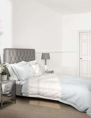 M&S Pure Cotton Geometric Jacquard Bedding Set