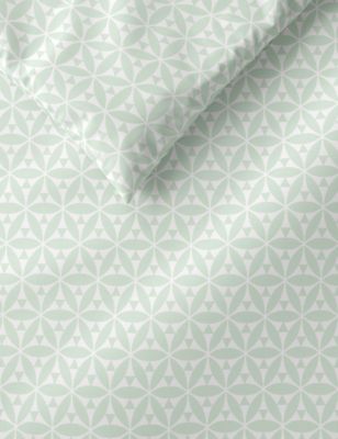 M&S Cotton Blend Geometric Bedding Set