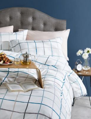 Comfortably Cool Checked Bedding Set Bedding Sets Marks And