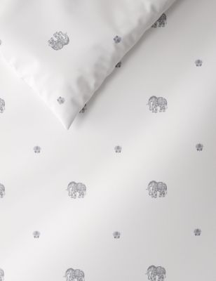 M&S Cotton Rich Elephant Bedding Set