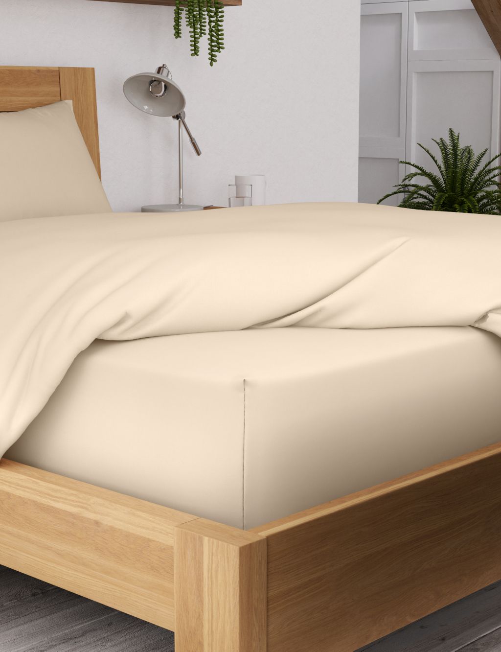 Body Sensor™ Pure Cotton Extra Deep Fitted Sheet image 1