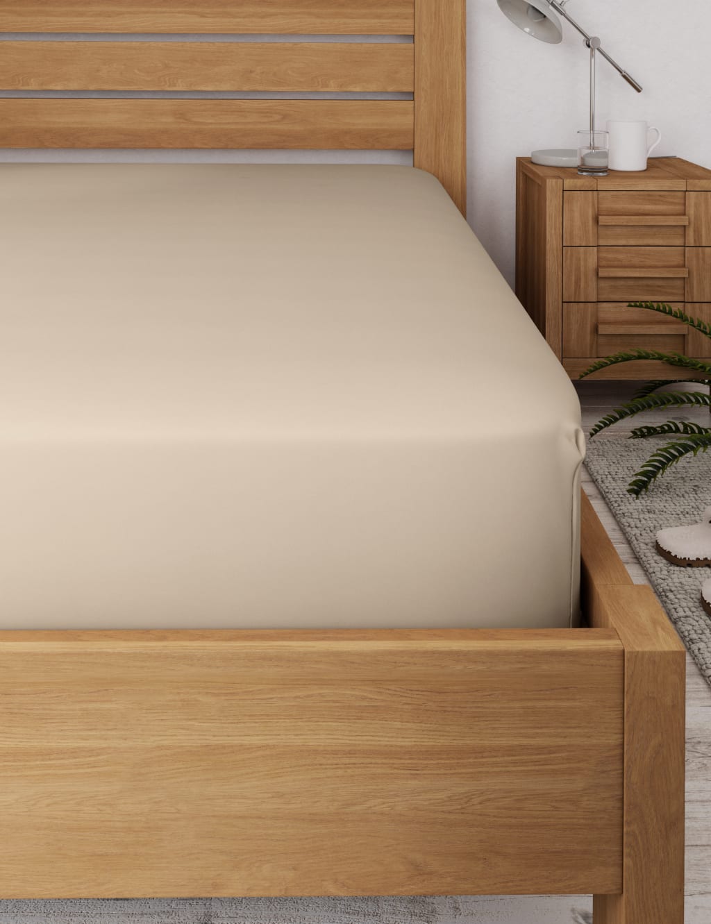 Body Sensor™ Pure Cotton Extra Deep Fitted Sheet image 2