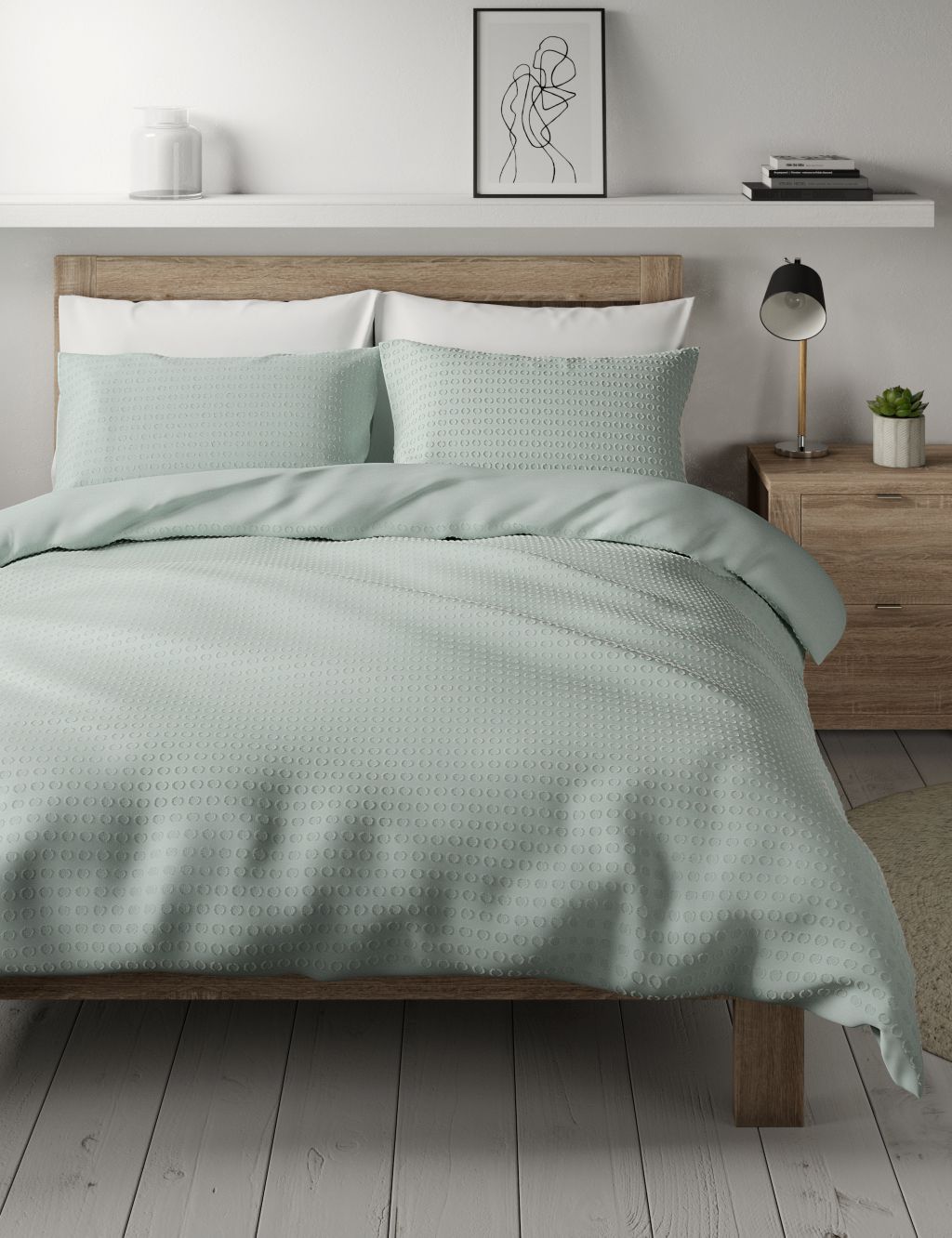 Pure Cotton Spotty Textured Bedding Set image 1