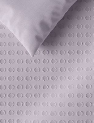 M&S Pure Cotton Spotty Textured Bedding Set