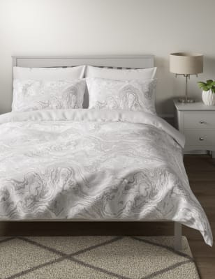 Marble Jacquard Bedding Set Bedding Sets Marks And Spencer My