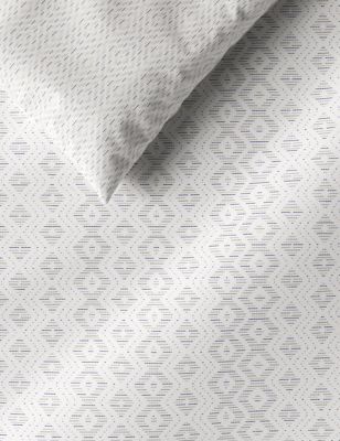Stitch Print Cotton Bedding Set | M&S