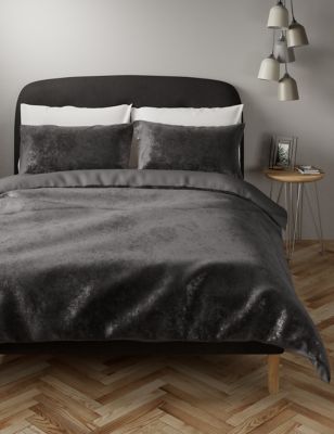 

Velvet Bedding Set - Charcoal, Charcoal