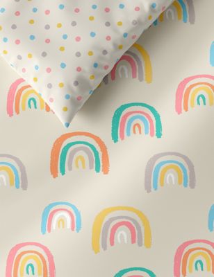 M&S Cotton Blend Light Up Rainbow Bedding Set