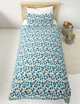 

Pure Cotton Animal Print Bedding Set - Blue Mix, Blue Mix